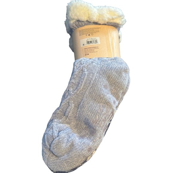 Muk Luks Cabin Socks L/XL Non Skid Grippers Fully Lined Made From‎ Recycled - Picture 4 of 4